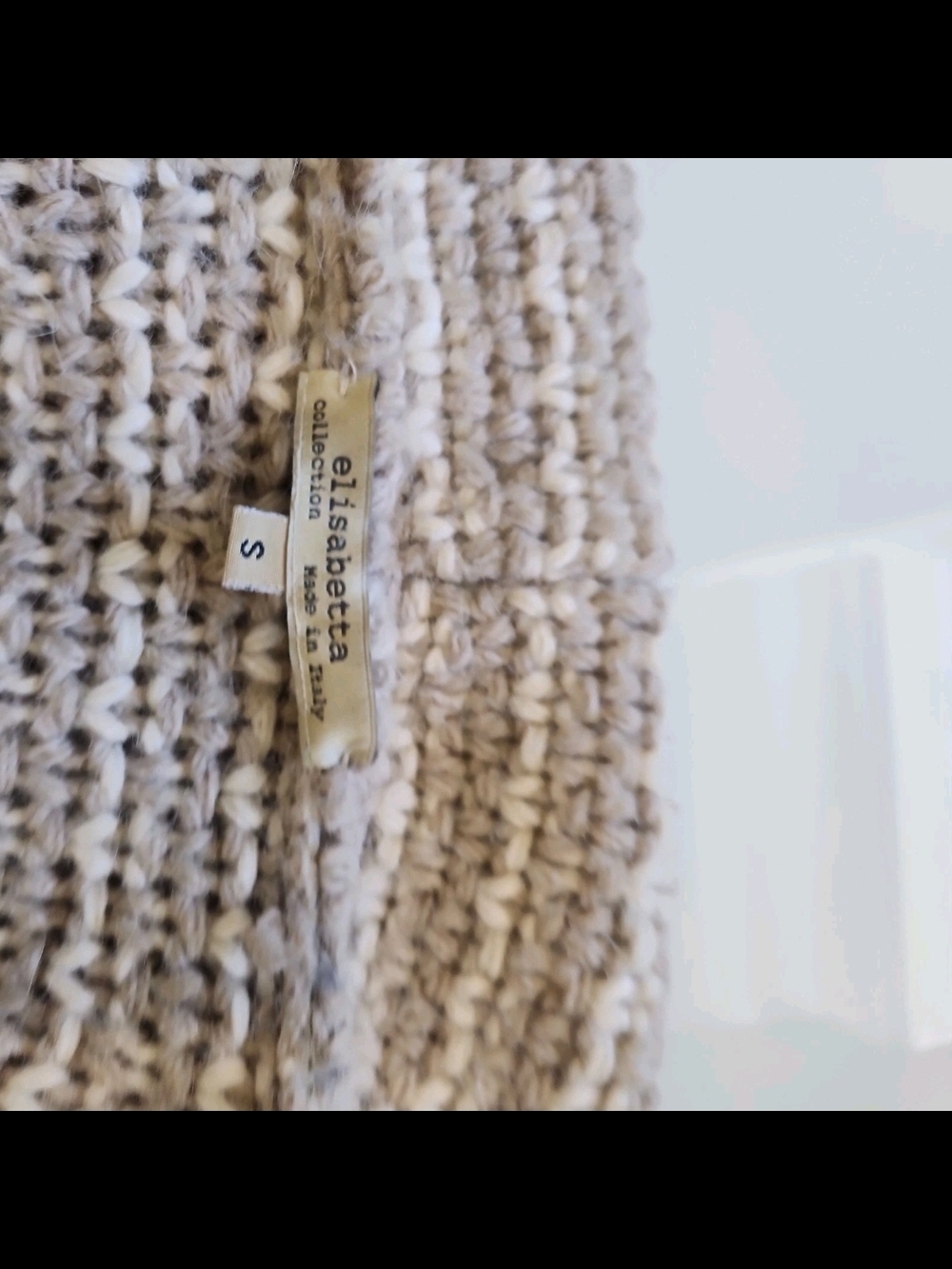 Time and Tru Beige and Cream Knit Teddy Cardigan
